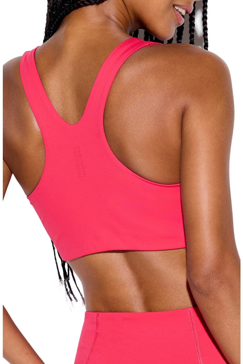 Harmony Lace Trim Racerback Sports Bra, Alternate, color, PASSION FLOWER
