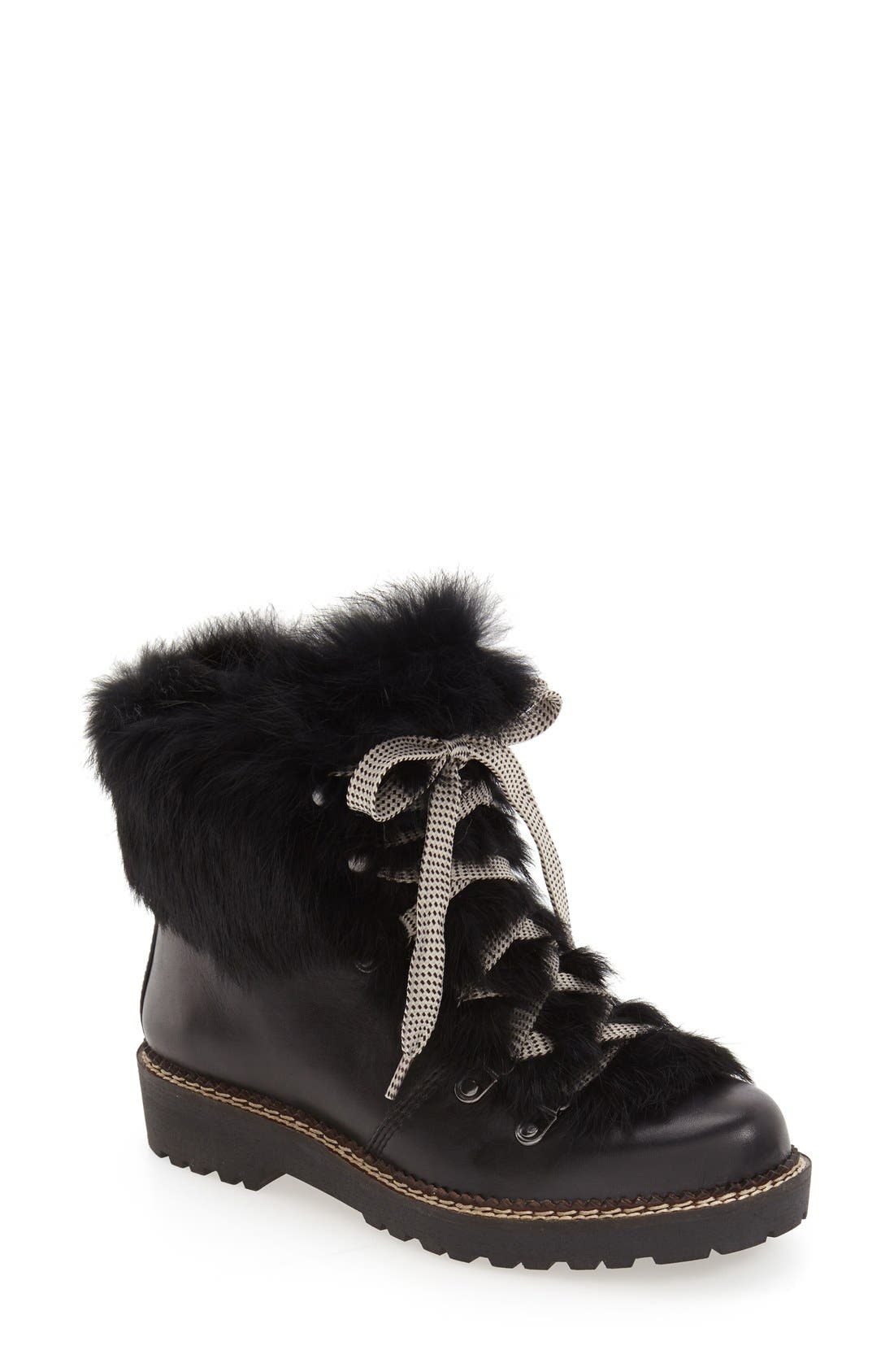 Arturo Chiang 'Philippa' Genuine Rabbit Fur Hiking Boot (Women ...
