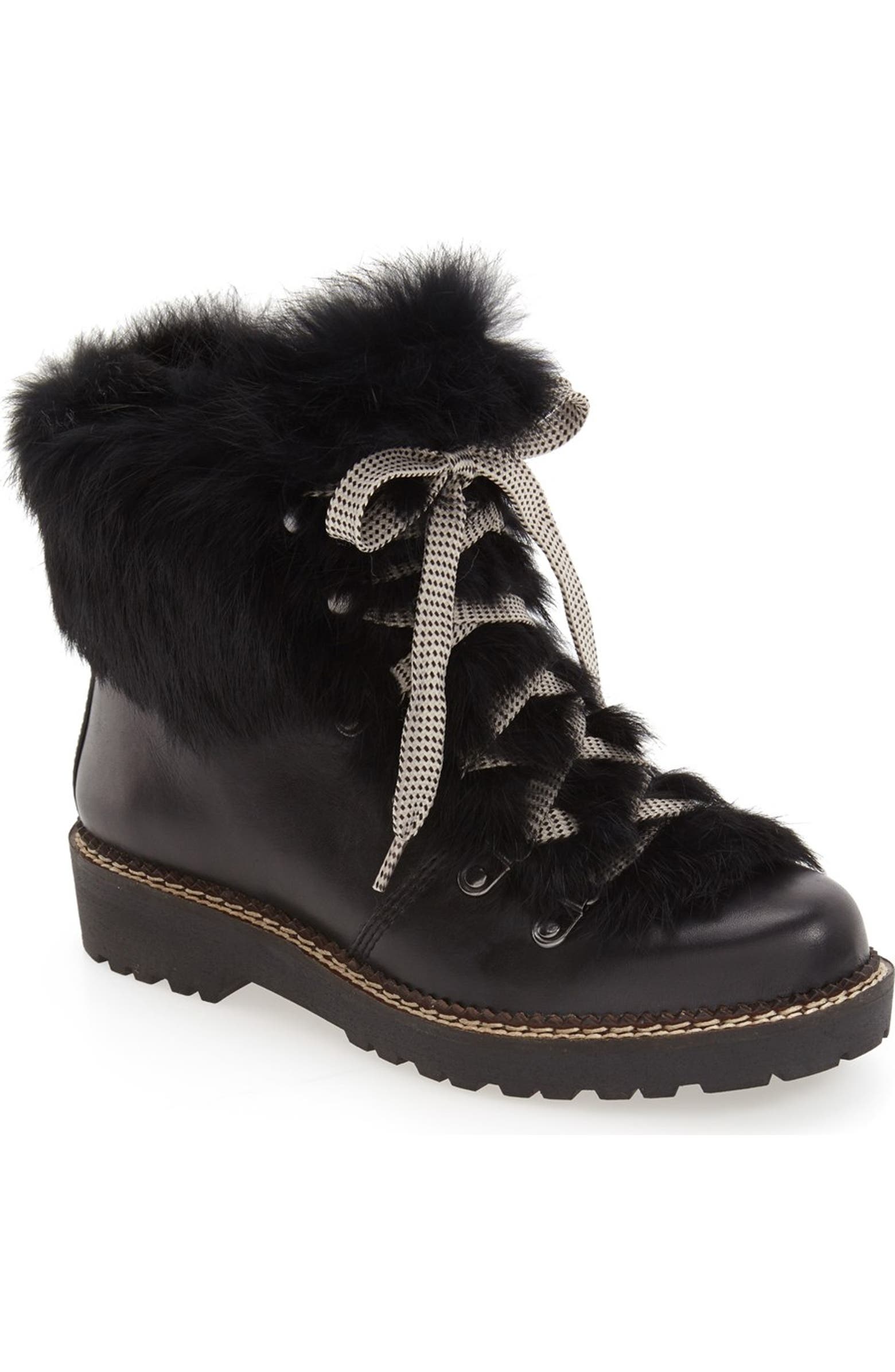 Boot Crush Rabbit Arturo Chiang 'Philippa' Genuine Rabbit Fur Hiking Boot (Women ...