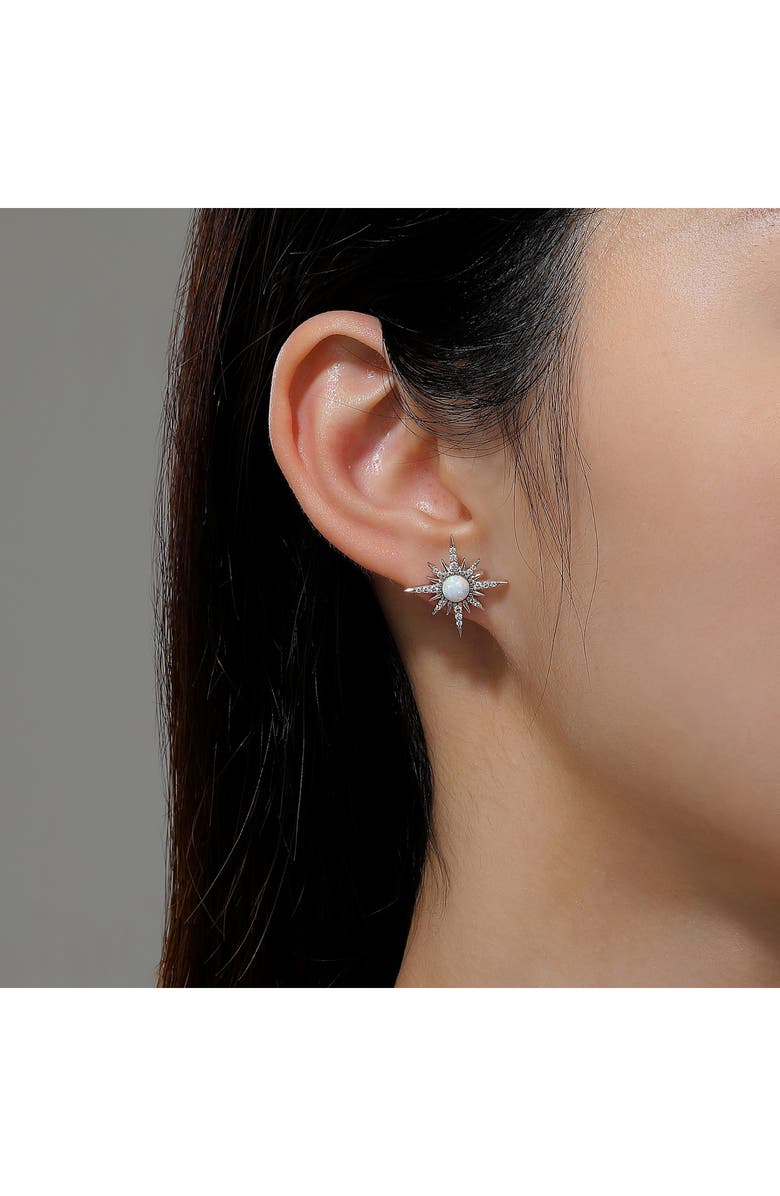 Lafonn Simulated Diamond Stud Earrings, Alternate, color, White