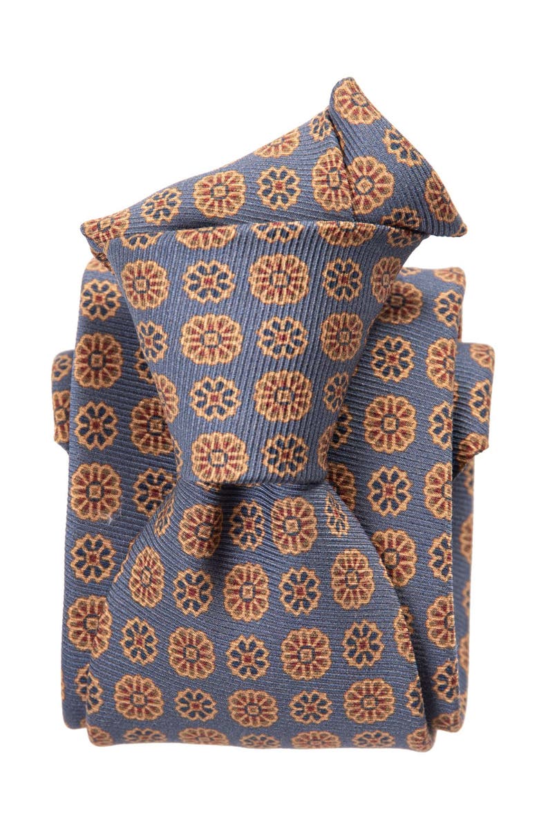 Elizabetta Claudius - Extra Long Printed Silk Tie for Men, Alternate, color, Venetian Blue