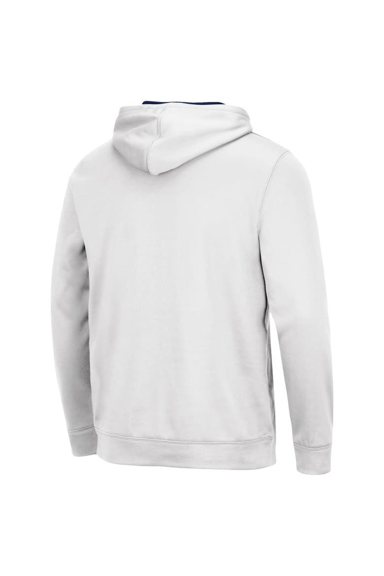 Men's Colosseum White Michigan Wolverines Slash Stack 2.0 Pullover Hoodie, Alternate, color, White