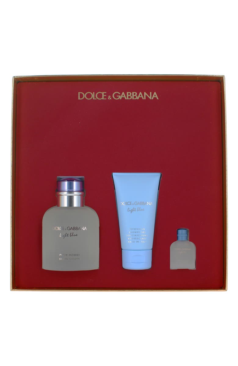 Dolce&Gabbana Light Blue Pour Homme 3-Piece Eau de Toilette Gift Set $125 Value, Alternate, color,