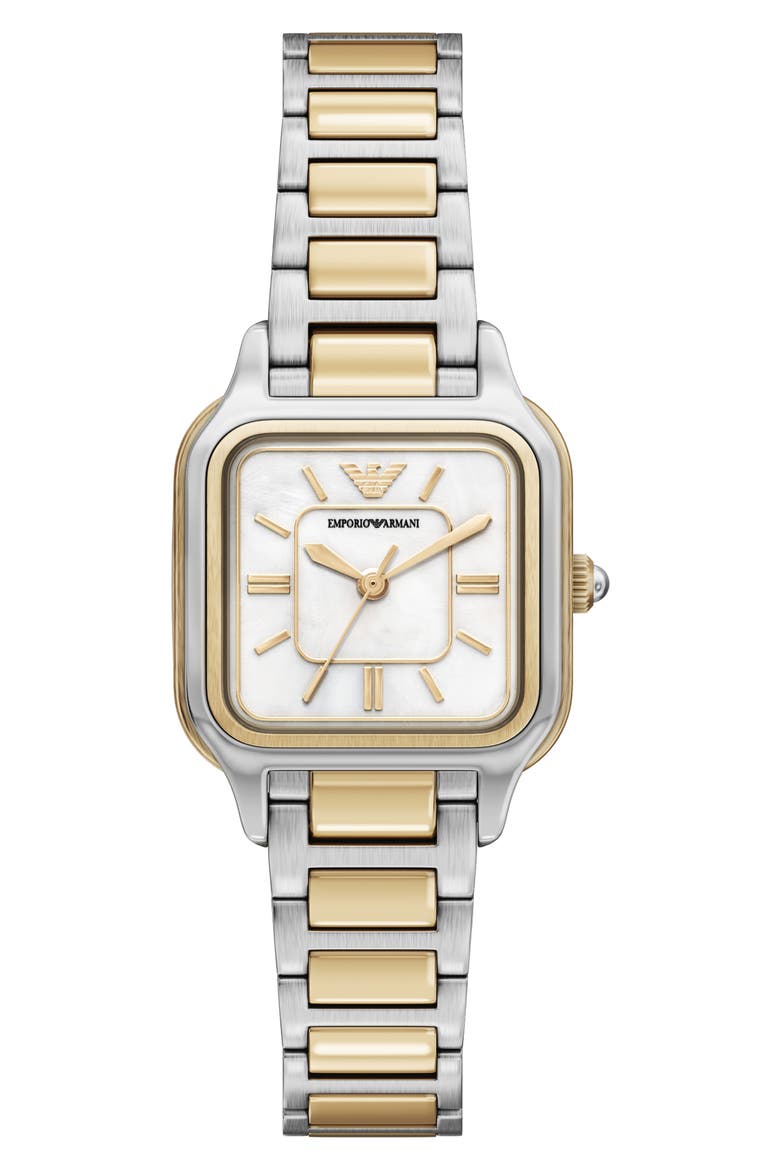 Mother-of-Pearl Bracelet Watch, 26mm x 26.5mm, Main, color, SILVER