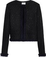 ST. JOHN Sequin Tweed Knit Jacket