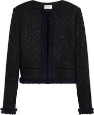 ST. JOHN Sequin Tweed Knit Jacket
