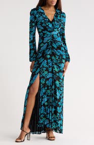 Diane von Furstenberg Sean Floral Long Sleeve Midi Dress