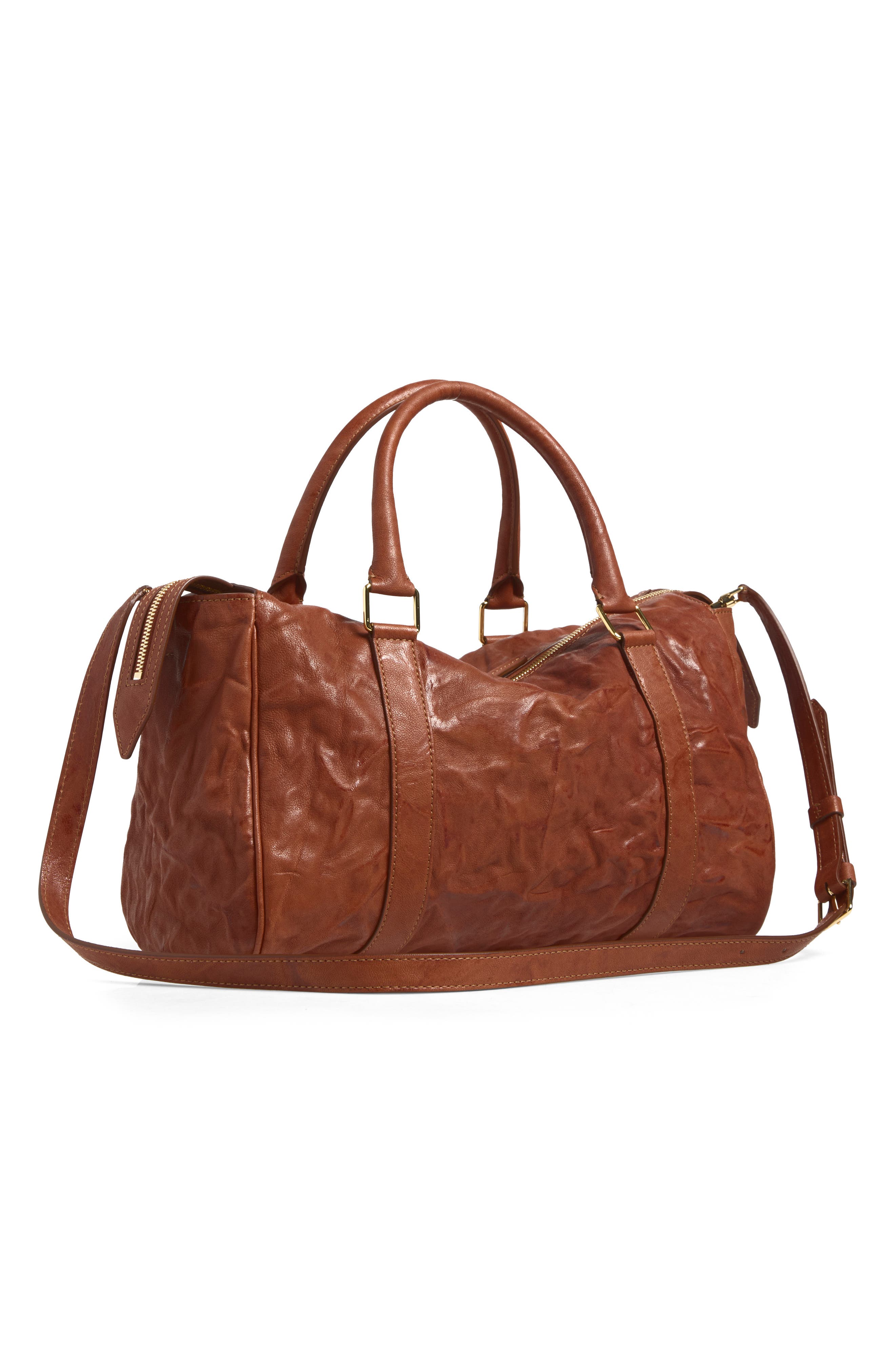 Onda Leather Satchel, Alternate, color, SEQUOIA