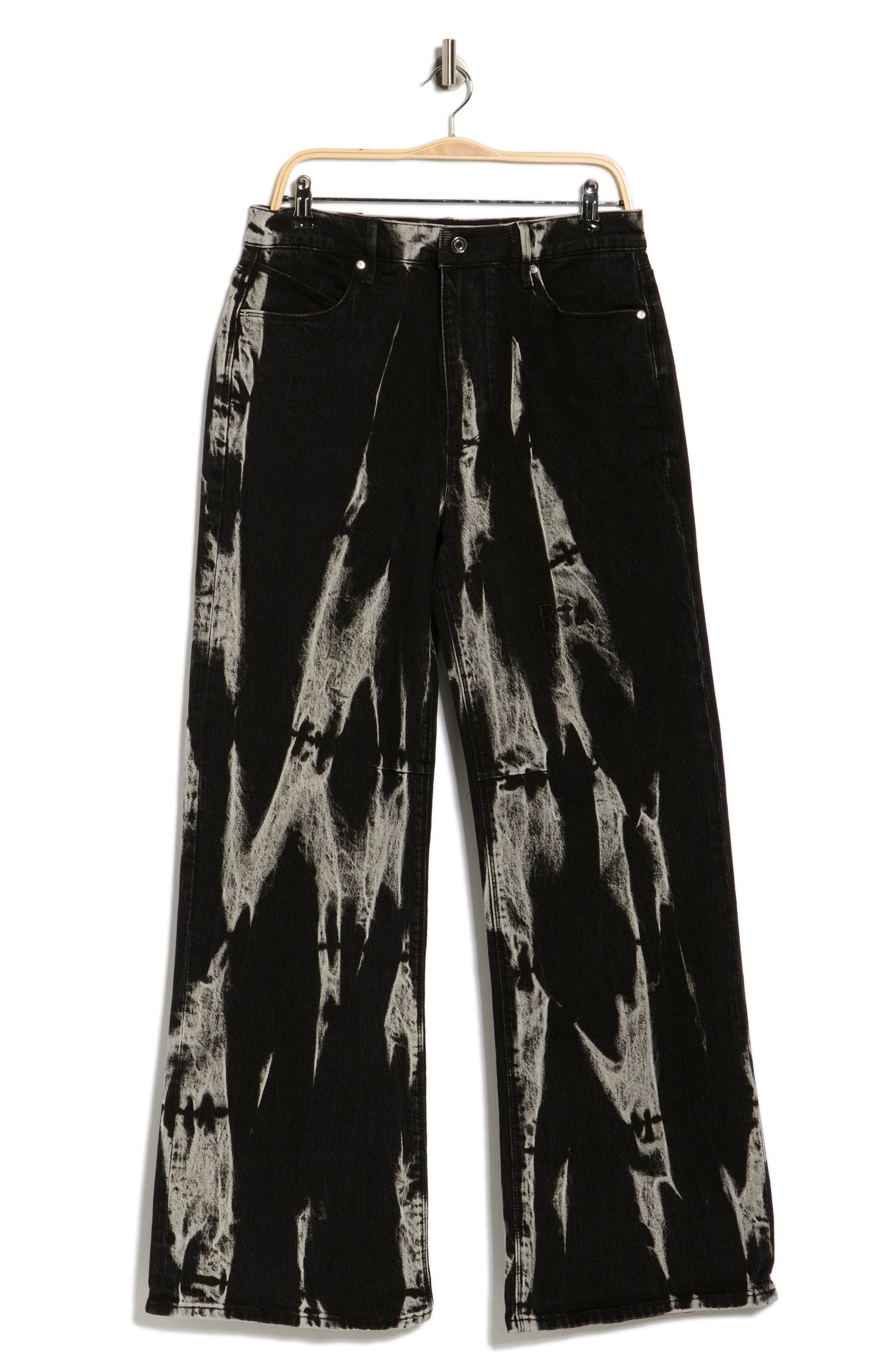 RtA Jamie Marbled High Waist Relaxed Leg Jeans