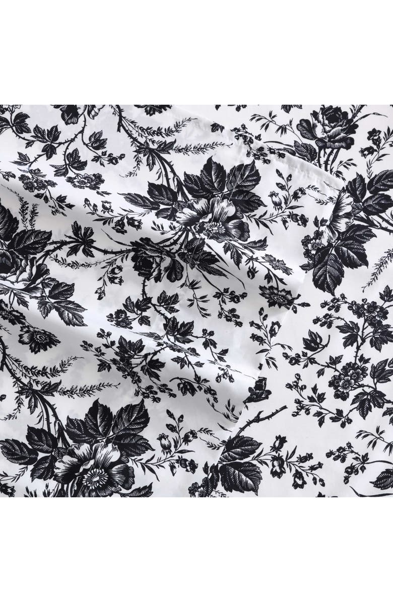 Betsey Johnson Toile Sheet Set, Alternate, color, Black
