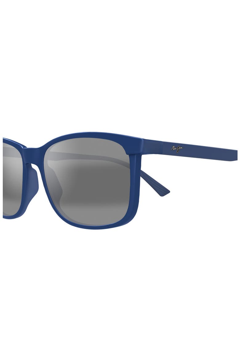 Hulili 57mm Polarized Rectangular Sunglasses, Alternate, color, MATTE BLUE
