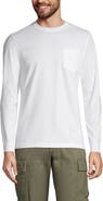 Lands' End Super-T Long Sleeve T-Shirt with Pocket