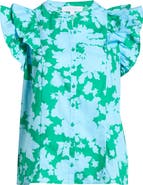 SUGARLIPS Riona Floral Sammi Cotton Button-Up Top
