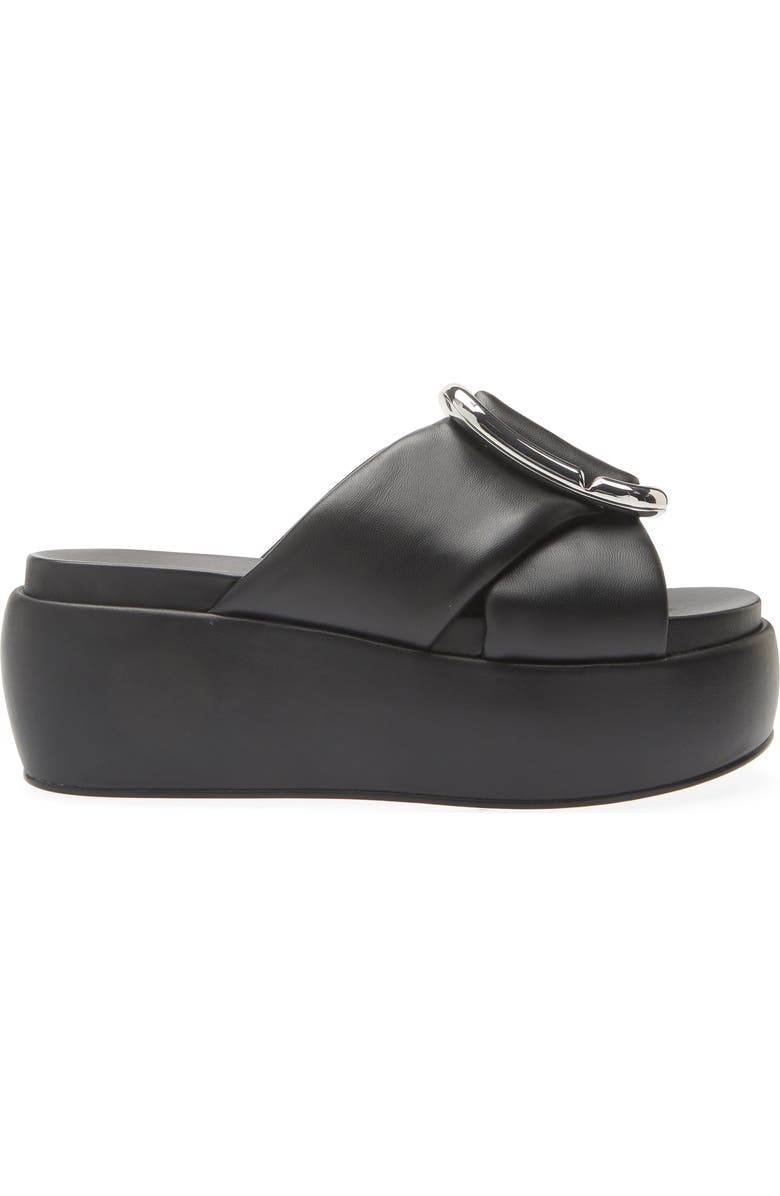 Marc Jacobs The Pop J Marc Platform Wedge Slide Sandal, Alternate, color, Black
