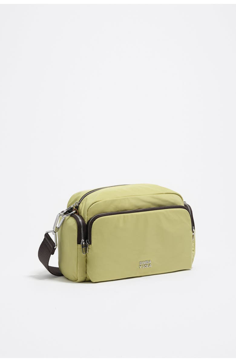 Bimba y Lola Medium Nylon Pocket Crossbody Bag, Main, color, Pale Lime