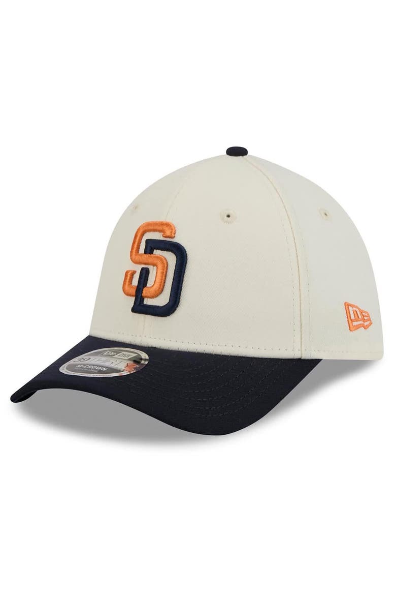 Men's New Era Cream/Obsidian San Diego Padres 2026 City Connect M-Crown 39THIRTY Flex Hat, Main, color, Cream