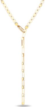 LANA 14K Gold Laser Square Lariat
