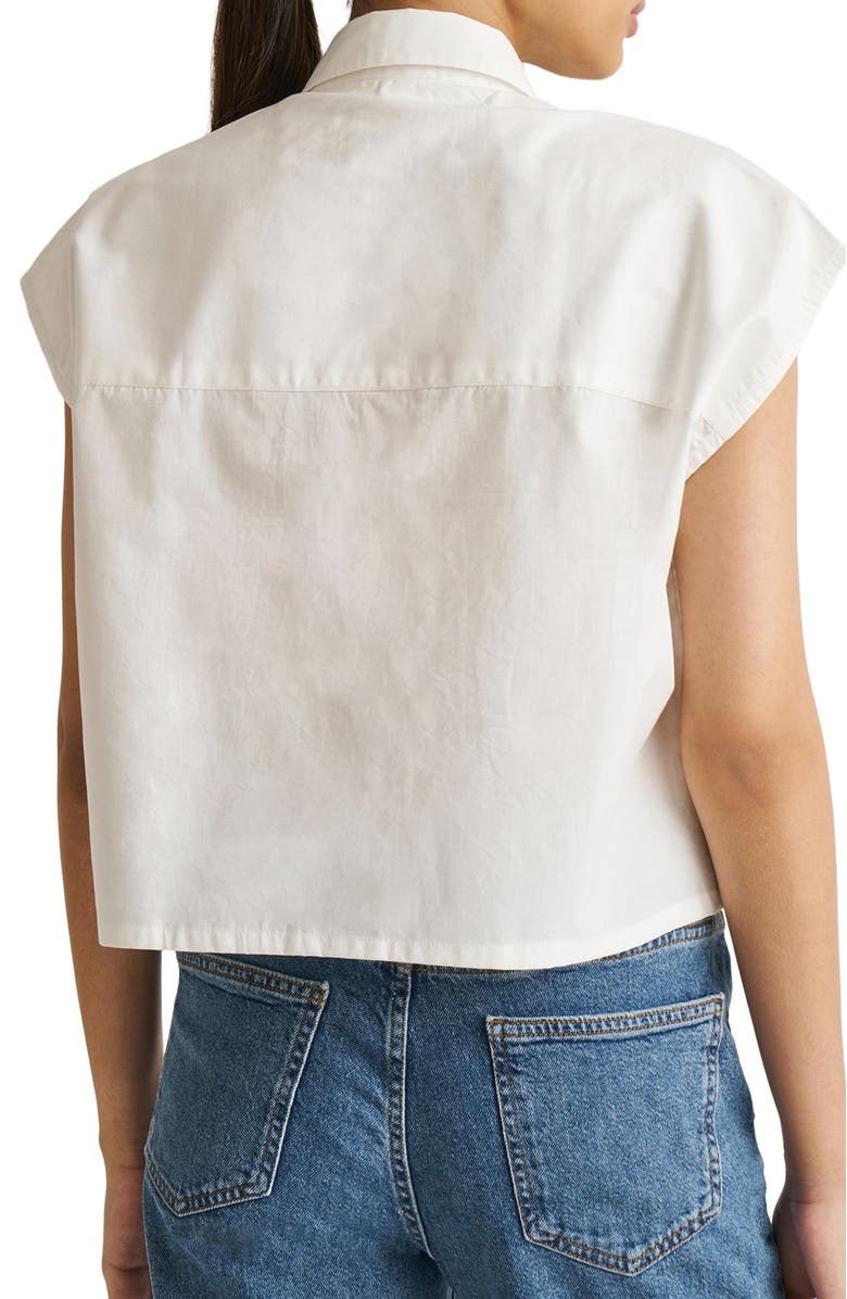 Reistor Embroidered Panel Crop Top, Alternate, color, Coconut White