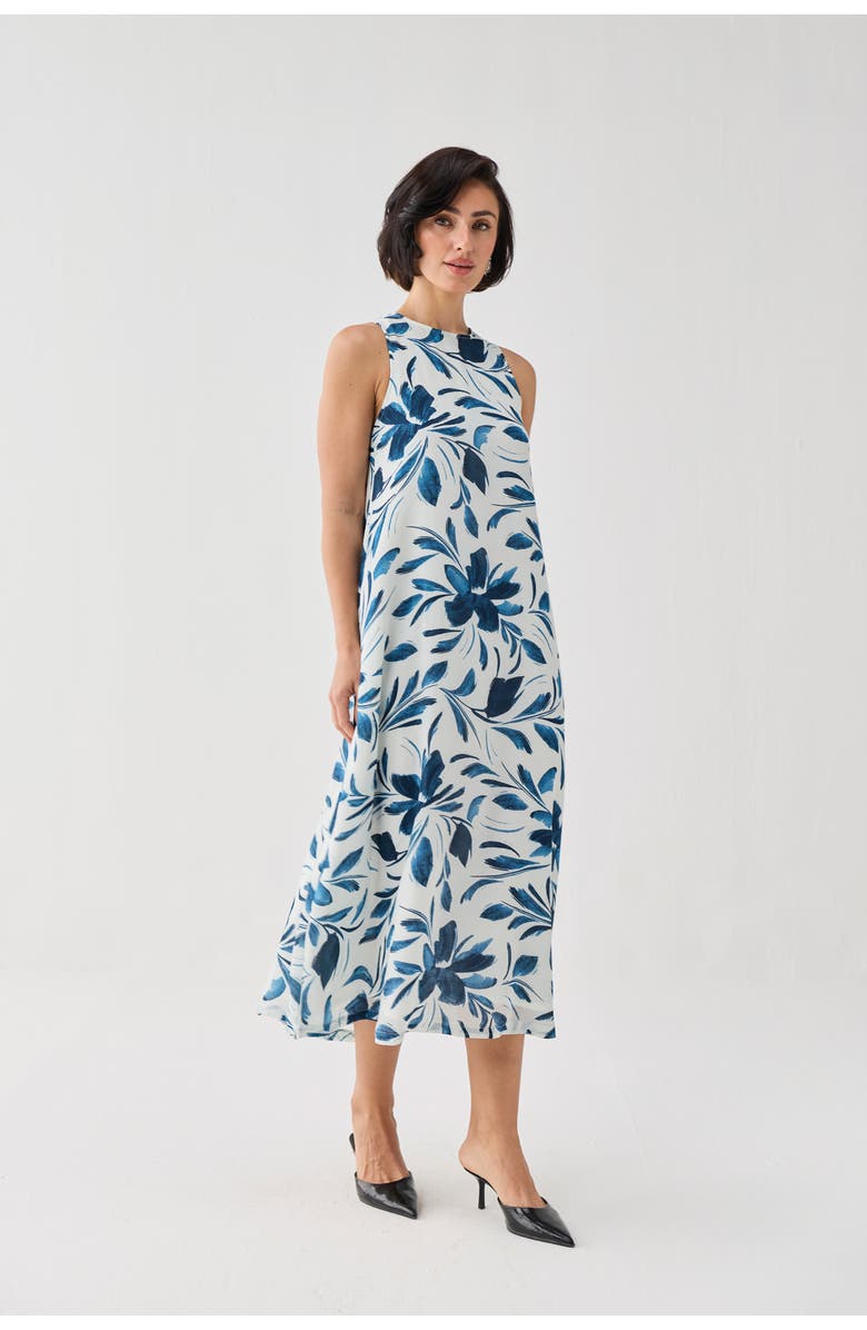 Reistor Floral Sleeveless Maxi Dress, Alternate, color, Blue Floral