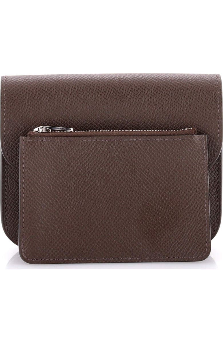 Pre-Owned Hermes Constance Slim Wallet Epsom, Alternate, color, Ecorce