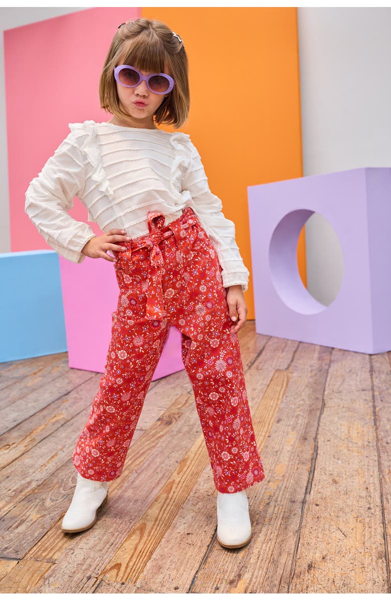 BISBY Kids' Ruffle Blouse, Alternate, color, White Scallop