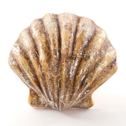Beaded Foil Scallop Shell Christmas Tree Ornament