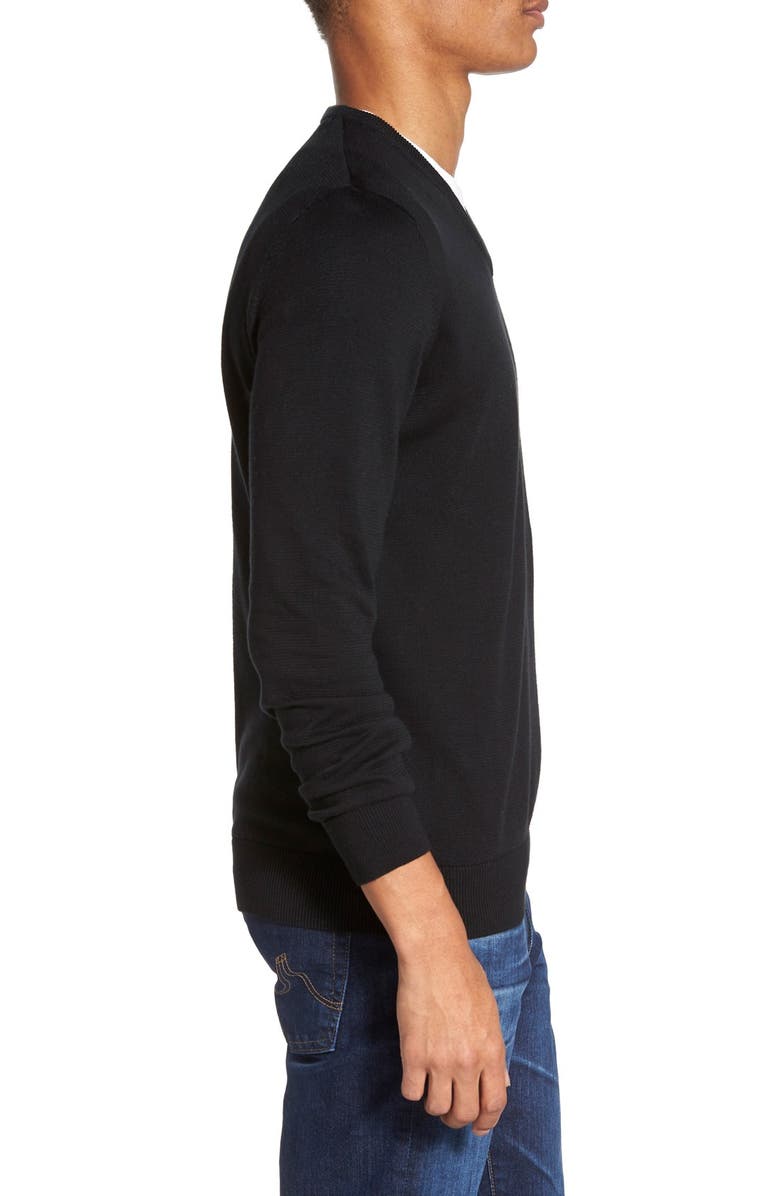 Lacoste Trim Fit V-Neck Cotton Sweater, Alternate, color, 