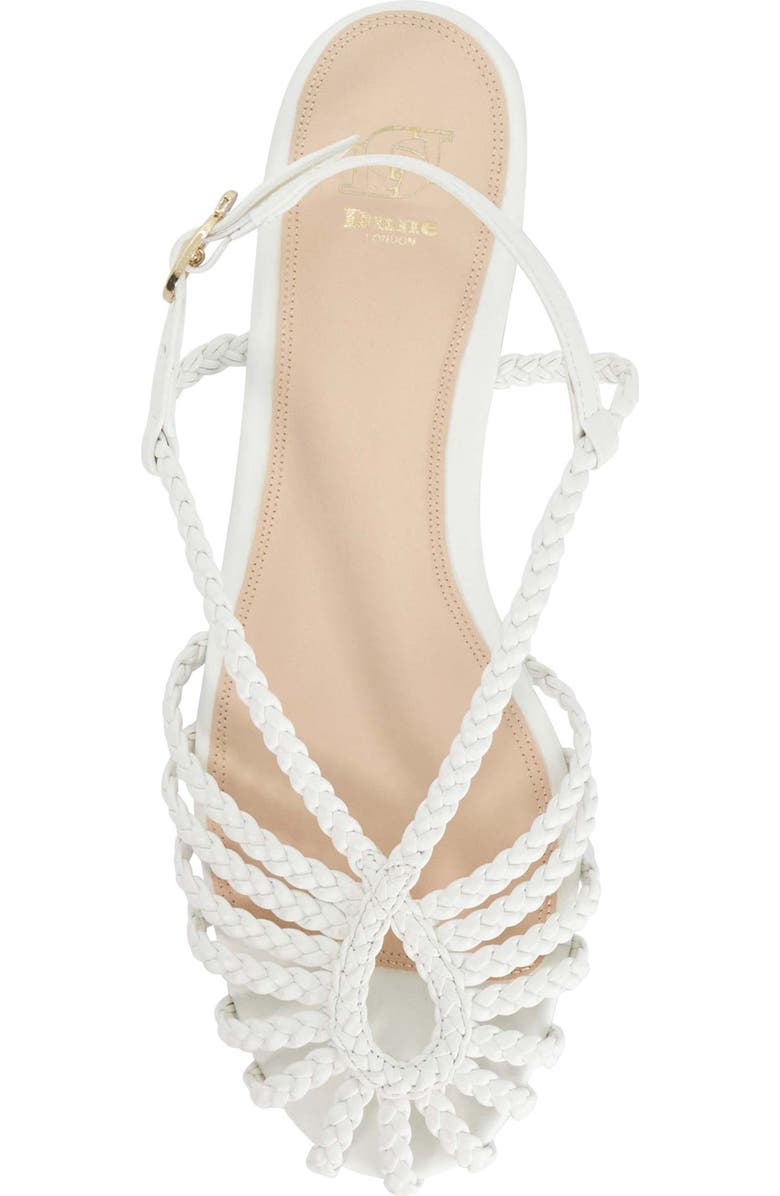 Dune London Hoopla Faux Leather Flat, Alternate, color, White