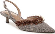 Sam Edelman Trent Slingback Pointed Toe Kitten Heel Pump