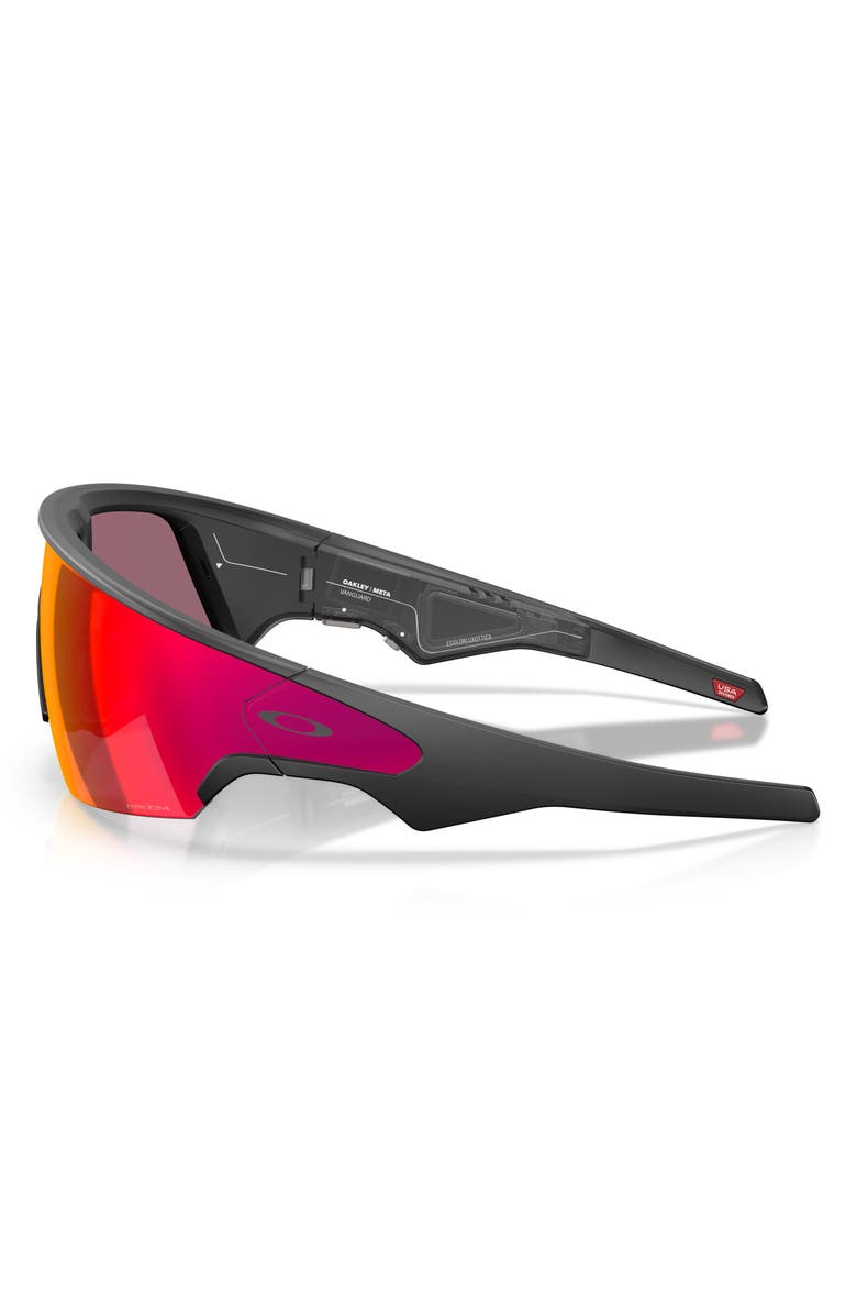 Oakley Vanguard 152mm Shield Sunglasses, Alternate, color, Black / Prizm Road