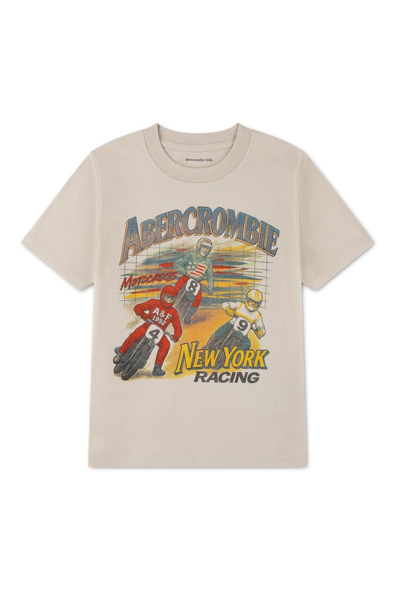 NY Racing Cotton Blend Graphic T-Shirt, Main, color, OATMEAL