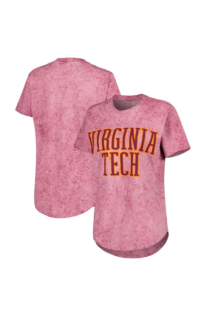 PRESSBOX Women's Pressbox Maroon Virginia Tech Hokies Southlawn Sun-Washed T-Shirt, Alternate, color, 