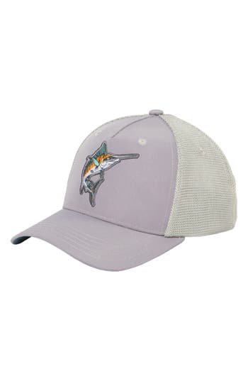 San Diego Hat Fish Patch Trucker Hat In Grey
