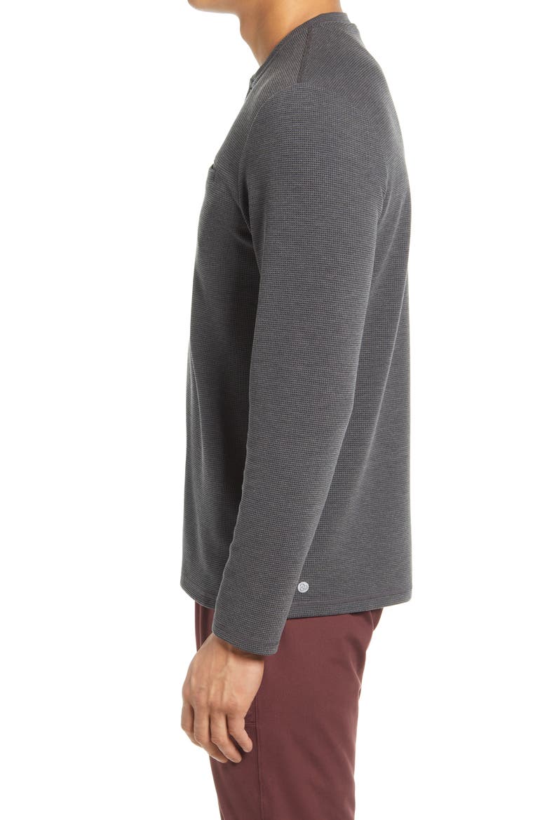 Thermal Performance Henley, Alternate, color, BLACK