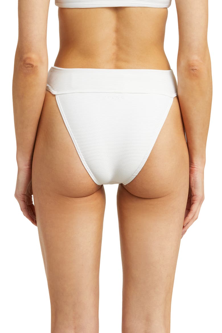 Tanlines Aruba High Waist Bikini Bottoms, Alternate, color, WHITE