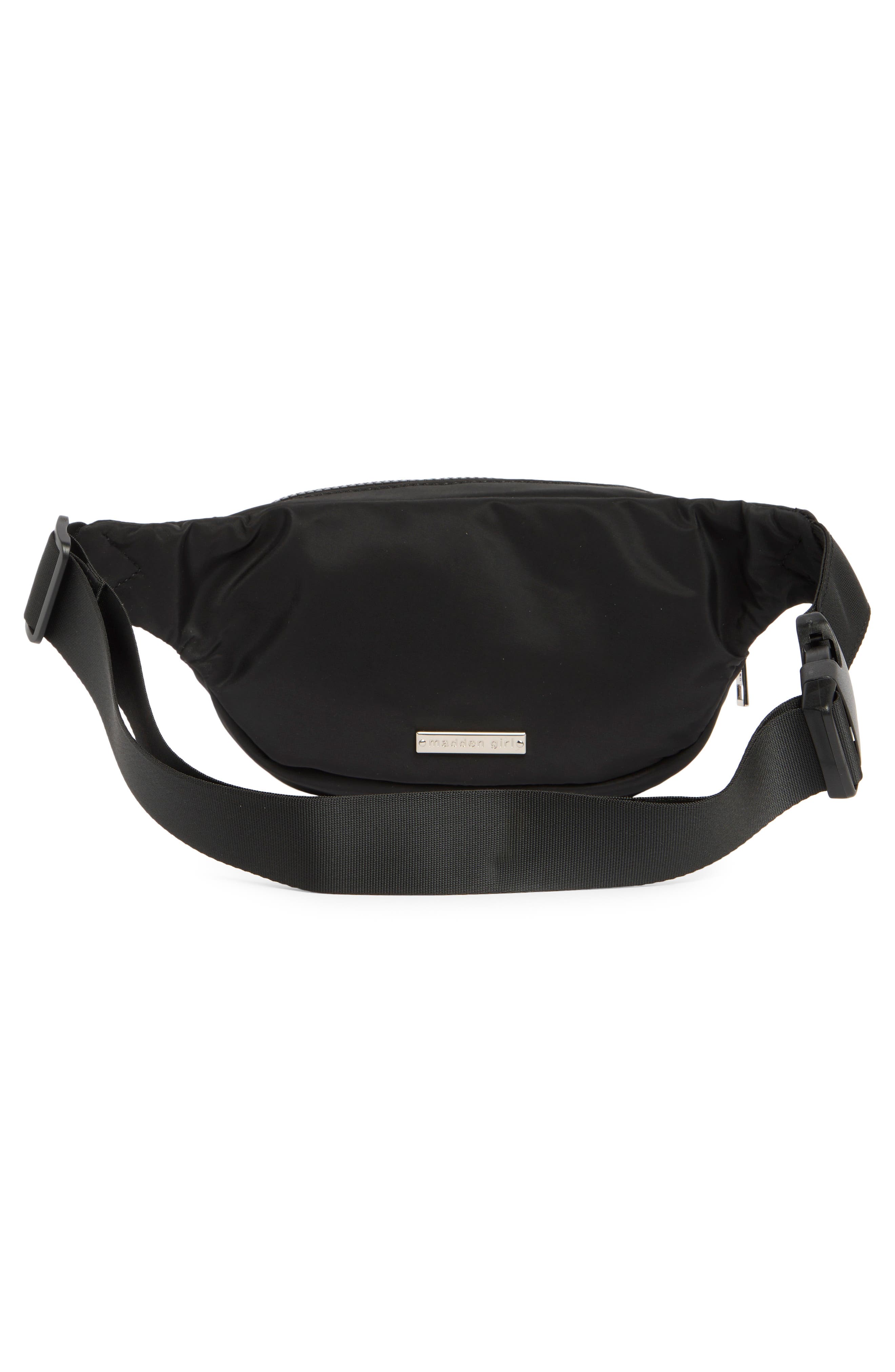 Madden Girl Belt Bag, Alternate, color, Black