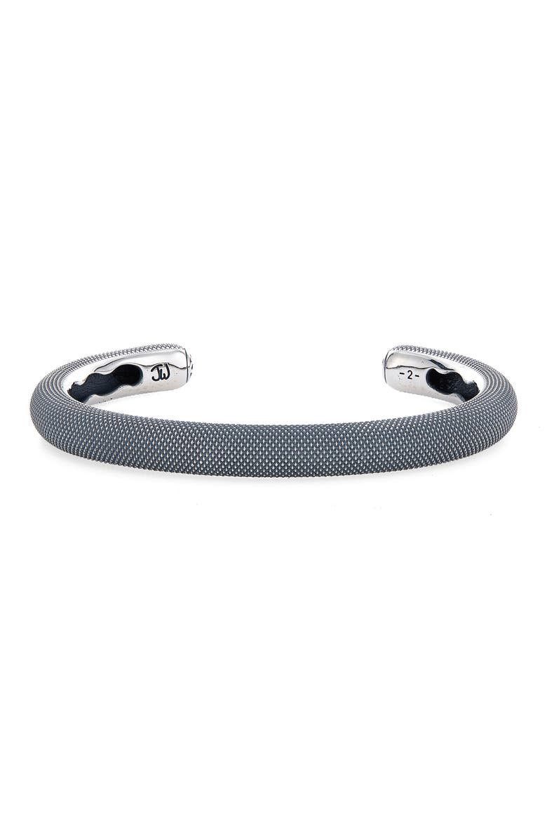 Men's River Sterling Silver Cuff Bracelet, Main, color, STERLING SILVER