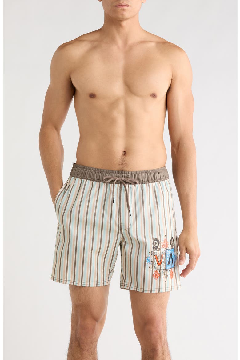 Jacobs Archive 17 Swim Trunks, Main, color, BEIGE MULTI