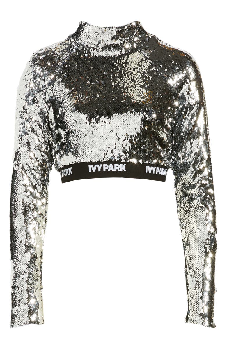 IVY PARK<sup>®</sup> Sequin Crop Top, Alternate, color,