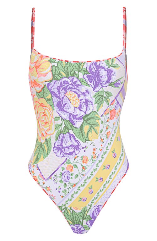 Maaji Vintage Bloom Callie Reversible One-piece Swimsuit In Pink