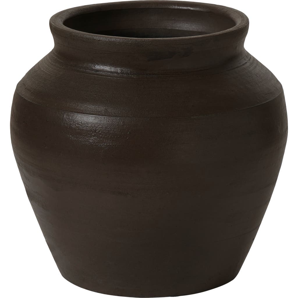 Renwil Decorative Clay Vase In Brown