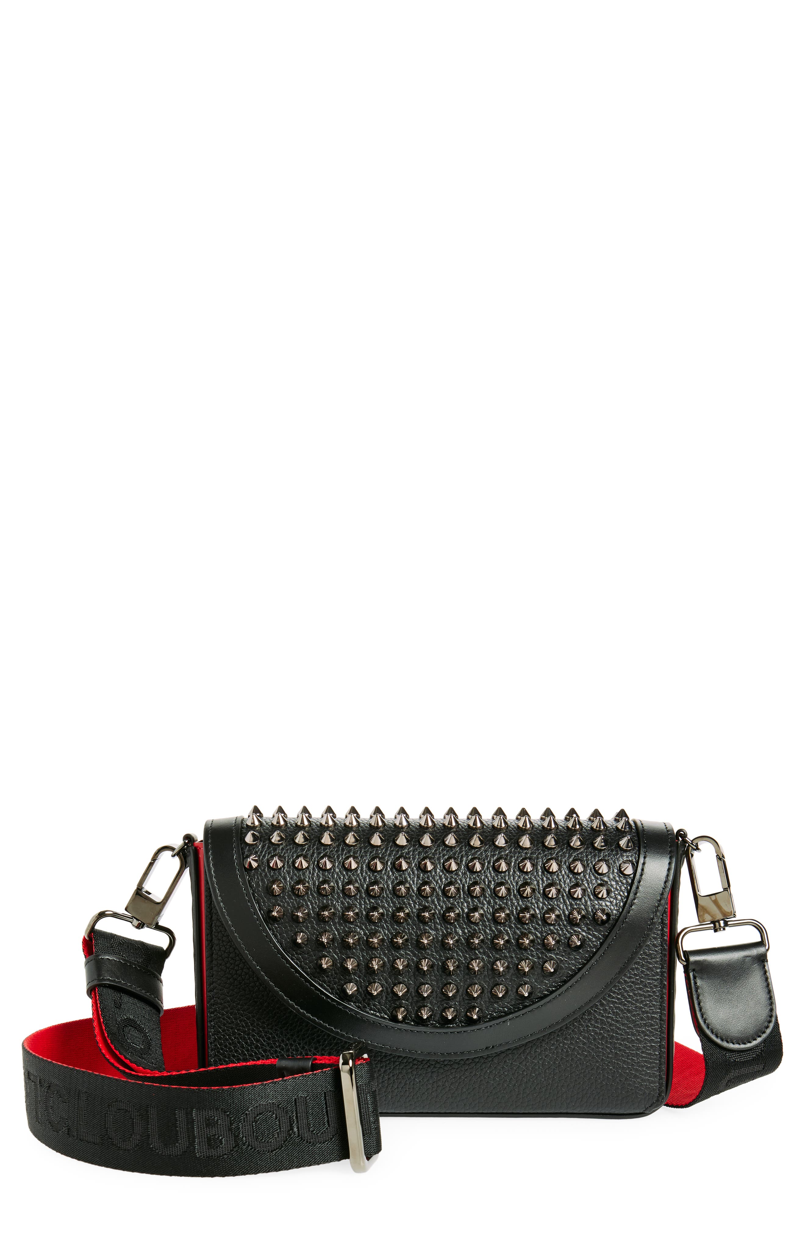 Christian Louboutin Funky Empire Leather Wallet on a Strap, Main, color, 