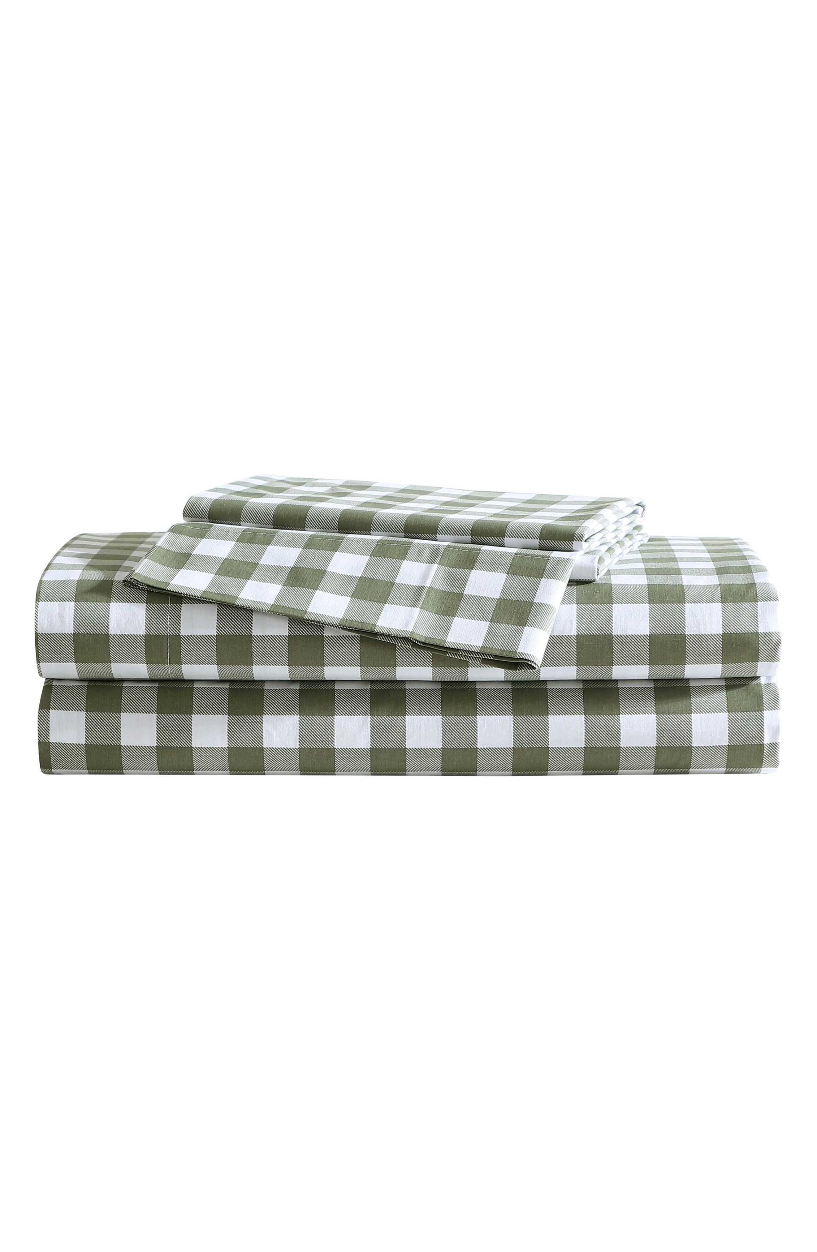 Eddie Bauer Preston Check Cotton Percale Sheet Set