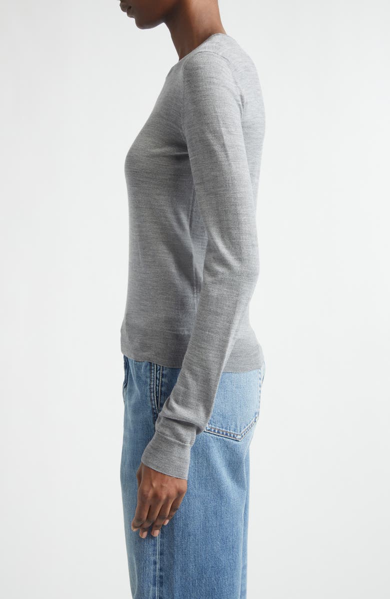 Saint Laurent Cashmere Wool Sweater, Alternate, color, Gris Chine