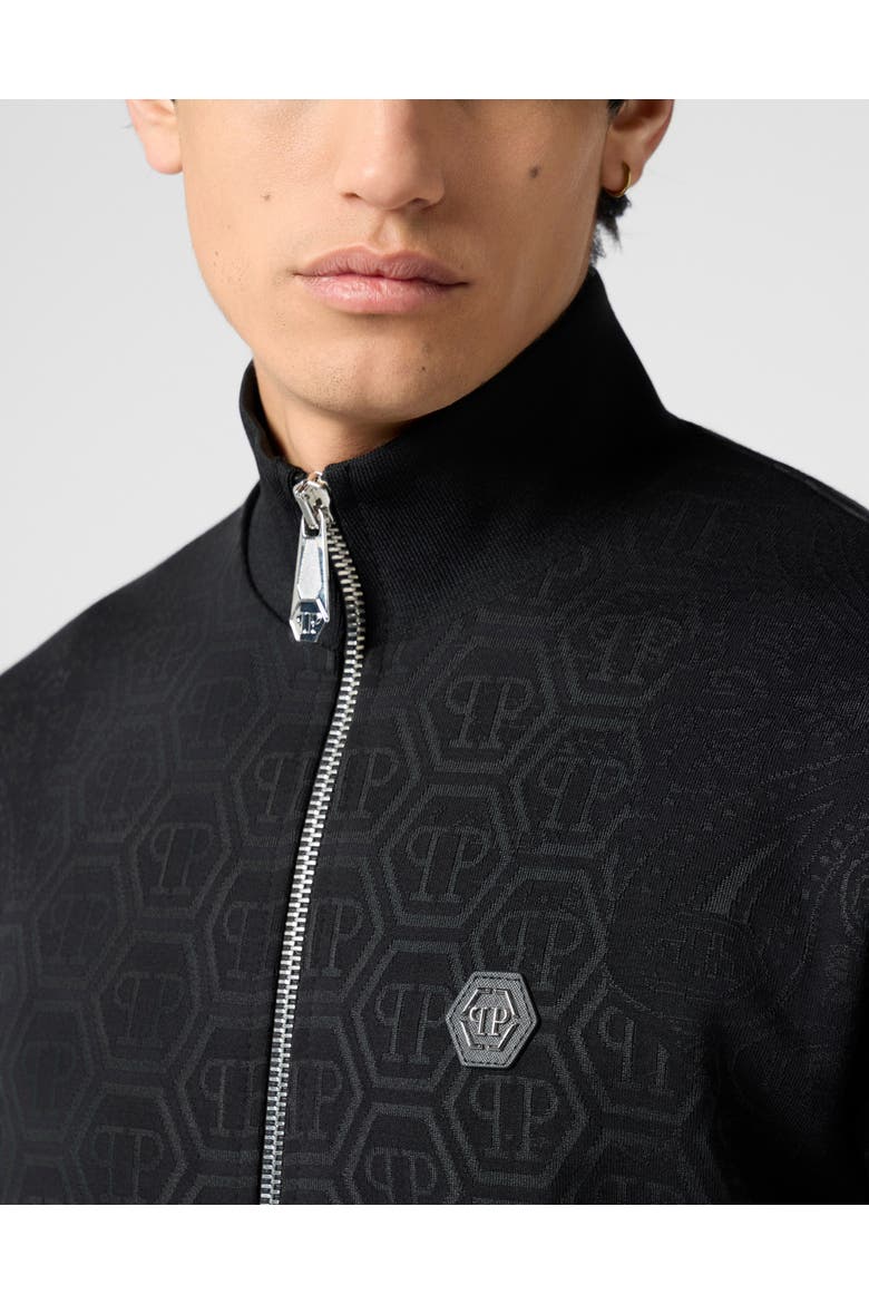 Tracksuit Jacket Jacquard Monogram Paisley Men, Alternate, color, black