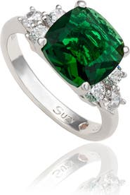 SUZY LEVIAN Cushion Cut Cubic Zirconia Engagement Ring