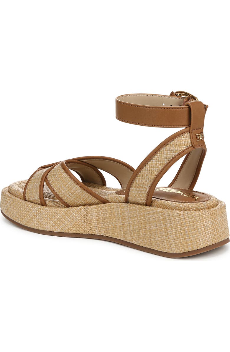 Sam Edelman Nylie Woven Wedge Platform Sandal, Alternate, color, Bleached Beechwood/ Saddle