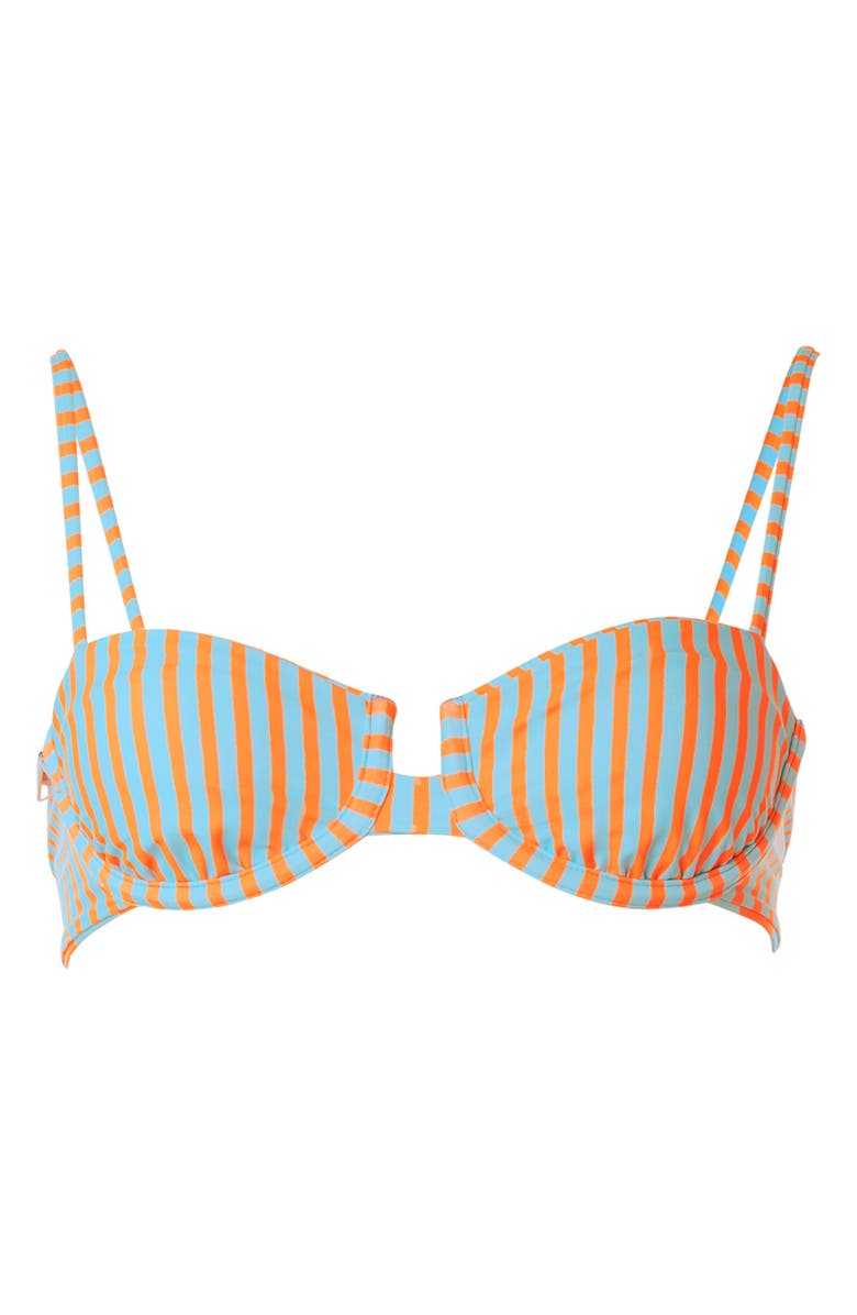 Maaji Roseland Breeze Beat Reversible Bikini Top, Alternate, color, Open Blue