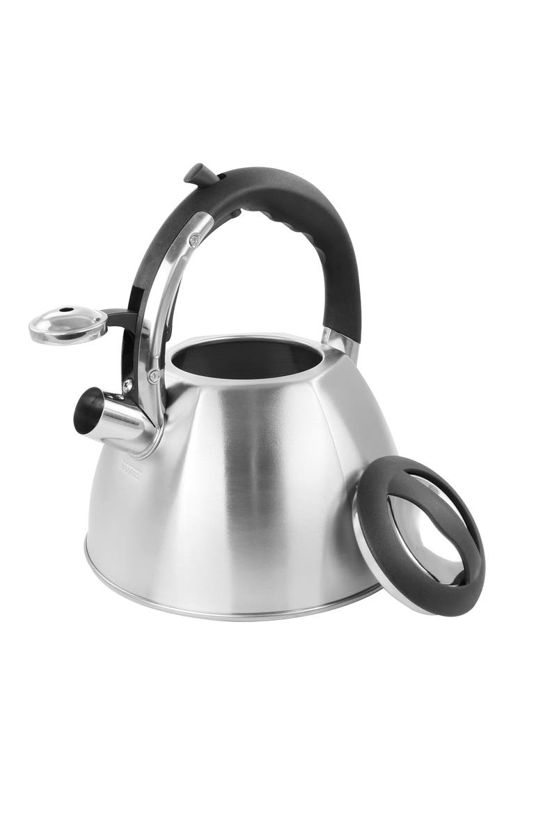 Mr. Coffee 3 Quart Stainless Steel Whistling Tea Kettle, Alternate, color, Metallic Silver