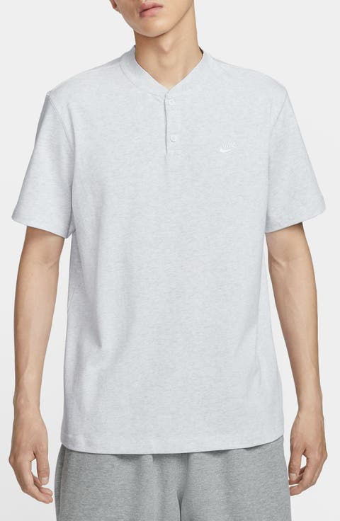 Club Short Sleeve Cotton Henley